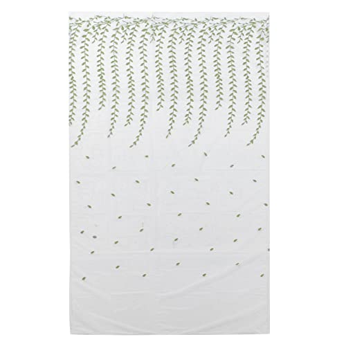 Fdit Green Willow Leaves Printed Modern Tüll Curtains Window Voile Curtain Willow Window Curtain Voile Tüll Room Salix Leaf Sheer for Living Room Bedroom 1x2.5m von Fdit