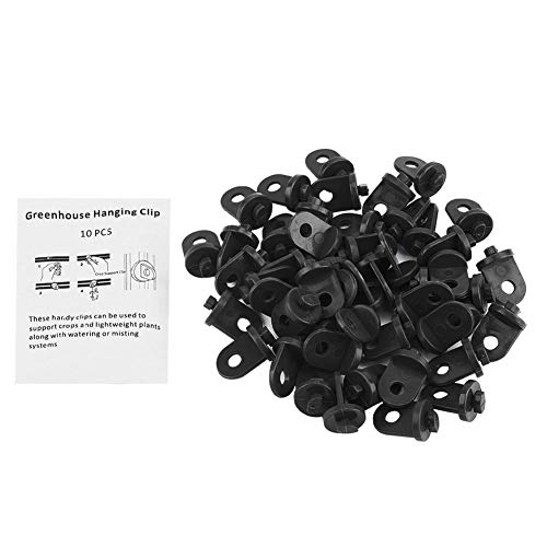 Fdit Haken Pflanze Blume Clips Aufhänger Gewächshaus Kunststoff 50 PCS(Schwarz) von Fdit