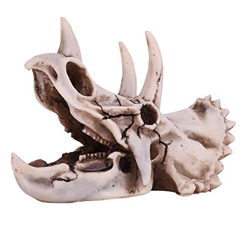 Harz Dinosaurier Triceratops Nachahmung Schädel Modell Simulierte Skeleton Hause Büro Display Dekorative Handwerk Box Dekoration von Fdit