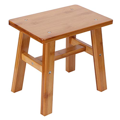 Holz Kleiner Niedriger Hocker, Kinderbank Quadratischer Hocker Runder Tritthocker Glatte Textur mit Abgerundeten Ecken für Zuhause Wohnzimmer(2#) von Fdit