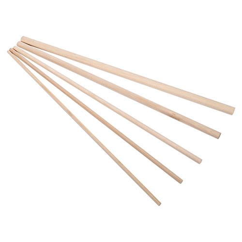 Holzstäbe Birke Zylindrische Stöcke Holzglatte Schnittfläche für Sandtisch Modell Szene Dekoration Hausmodell （10 Stück, 30 Cm）(4MM*30CM) von Fdit