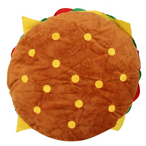 Fdit Kissenbezüge Niedliches Plüsch-Cheeseburger-Kissen Flauschiges Gefülltes Hamburger-Kissen Weicher Burger für Inneneinrichtung Büro-Nackenkissen Reise-Kissen Kissen Party-Geschenke von Fdit