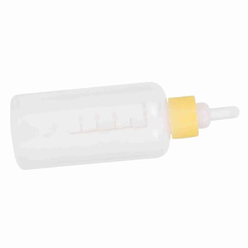 Fdit Kleine Hundekatze Pflege Kit: 6pcs Haustier-Fütterungsflaschen mit Klarem Maßstab, Ungiftiges Kieselgel Material, Ausgestattet mit 4 Ersatznippeln (Yellow) von Fdit