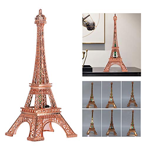 Fdit LED Light Up Eiffelturm Nachtlicht LED Tischlampe Metall Architektur Modell Handwerk Desktop Home Decoration Kunst Geschenk von Pssopp