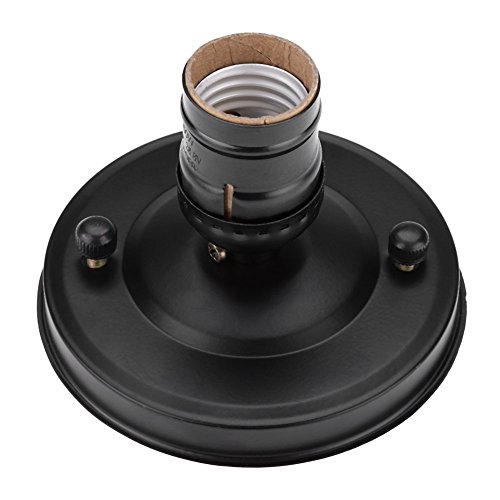 Fdit Lampensockel Adapter E26/E27 Vintage Industrie Decken-/Wandleuchte Sockel Halter Hängelampe Lampe Schraubfassung(schwarz) von Fdit