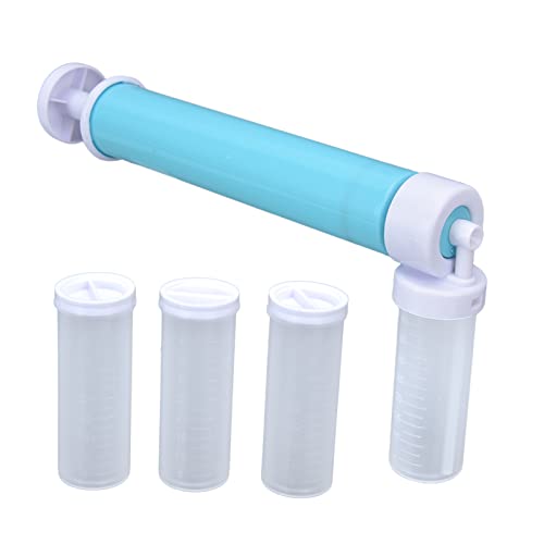 Fdit Manuelles Kuchen -Duster -Pumpen Set Zum Backen, Einfacher Betrieb, Multifunktionales Werkzeug, für Erfahrene Fachkräfte, Leichter Kunststoff, Tragbare Größe (BLUE) von Fdit