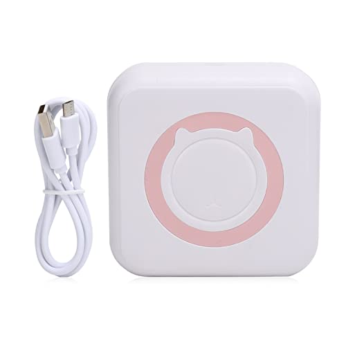 Fdit Mini-Taschendrucker Student Mistake Paper Bluetooth Tragbarer Tragbarer Taschendrucker Bluetooth-Verbindung Petite Etikettendrucker (Rosa) von Fdit