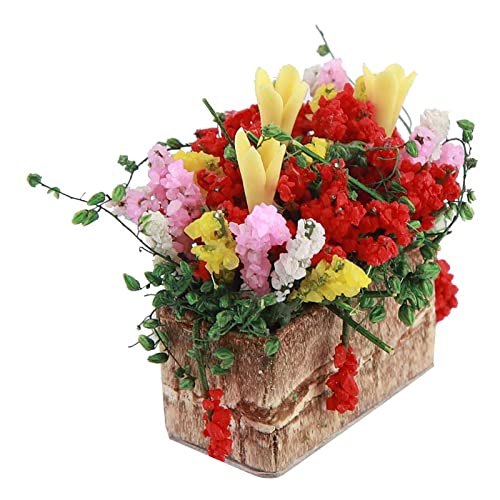 Fdit Miniatur-Bonsai, Winzige Blume, Tontopf, Mini-Blumentopf, KüNstliches KüNstliches Pflanzenmodell FüR Puppenhaus-Dekoration von Fdit