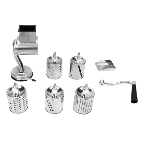 Fdit Nussschleifer, Edelstahl -Käse -Reisen -Rotkurbel -Slicer mit 5 Trommeln, Starker Saugbasis, Einfach zu Reinigen und zu Verwenden, für Käse, Nüsse, Gemüse Fdit Nussschleifer, Edelstahl -Käse -Reisen -Rotkurbel -Slicer mit 5 Trommeln, Starker Saugbasis, Einfach zu Reinigen und zu Verwenden, für Käse, Nüsse, Gemüse von Fdit
