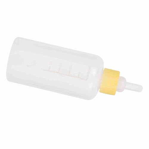 Fdit Pflegekit für Milch für Milch für Haustiere: 6 Stücke/Set von 60 Ml Stromversorgungsflaschen, Transparenter Körper, Geeignet für Kleine Hunde, mit 4 Reservestreserviteln (Yellow) von Fdit