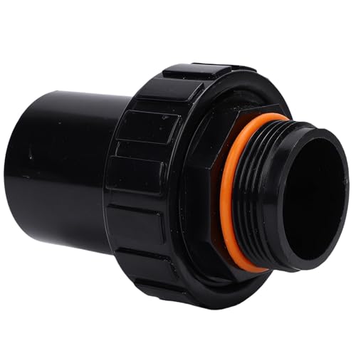 Fdit Poolpumpe PVC -Gelenk, Sandtank -Wasserpumpenanschluss Schwarzer PVC -Gewerkschaftsadapter -Gewinde für Poolfiltrationssysteme (1,5 Zoll G1-1/2) von Fdit