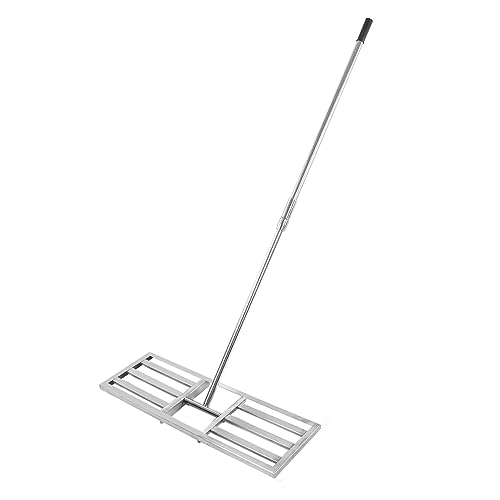 Fdit Rasennivellierungsrechen, Robuster Rasennivellierungsrechen aus Edelstahl mit Langem Griff Zum Aufrauen von Erde, Schmutz und Boden Fdit Rasennivellierungsrechen, Robuster Rasennivellierungsrechen aus Edelstahl mit Langem Griff Zum Aufrauen von Erde, Schmutz und Boden von Fdit