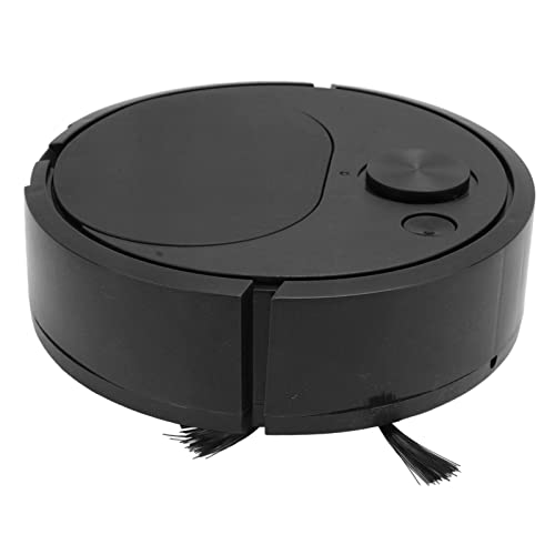 Fdit Roboter-Staubsauger, Multifunktion Ale Staubsauger Roboters Taub Sauger USB-Ladegerät Mini Smart Sweep Ing Robot Ideal für Harte Böden Haustier-Haar-Teppiche (Schwarz) von Fdit