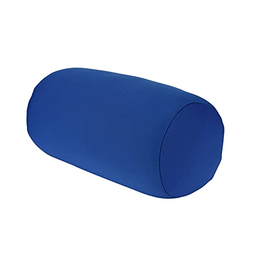 Fdit Runde Nackenrolle Micro Mini Microbead Rückenkissenrolle Dekokissen Reisen Zuhause Schlaf Nackenstütze Komfortabel(Blau) von Fdit