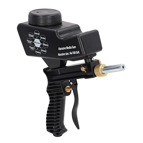 Fdit Sandblaster-Pistole, 90 PSI-Betriebs Druck 600ccm Tank Kapazität Sand Sands Trahl Pistole Werkzeugs Atz für Glas Ätz Farbe Entfernung (BLACK) von Fdit
