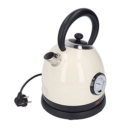 Fdit Sphere Elektrischer Wasserkocher, Kleiner Trockenheizungsschutz EU-Stecker 220‑240 V Elektrischer Teekessel für Partys Im Büro (Beige) von Fdit