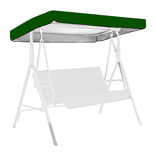 Fdit Terrasse Swing Stuhl Top Cover, Außenschwung Baldachin Ersatz Silber Beschichtetes 190 -t -Polyester für Gartenterrasse mit Leichtem Sonnenregenschutz (GREEN) von Fdit