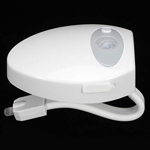 Fdit Toilettenlampe mit Bewegungsmelder, Buntes LED-Licht, Körper, Induktion, Nacht, für Heimtoiletten, ABS-Material von Fdit