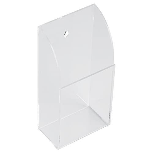 Fdit Transparente Fernbedienungs-Aufbewahrungsbox aus Acryl mit Wandhalterung für Telefon und Fernbedienung (1 Gitter) von Fdit