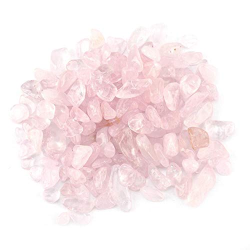 Fdit Tumbled Stone Klarer Quarz Tumbled Stone Chips Crushed Naturkristall Quarz Stücke Home Decoration(Rosa) von Fdit