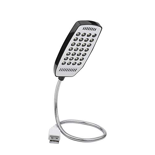 Fdit USB LED Licht Mini 28 LED Portable Leselicht Flexible Schwanenhals USB Computer Leselampe Mit Schalter(Schwarz) von Fdit