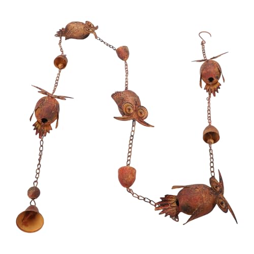 Fdit Vintage Iron Owl Regenkette mit Fünf Handgefertigten Eulen, Premium -Metallregenkette für Gartendekoration Eablyve -Gerät Fdit Vintage Iron Owl Regenkette mit Fünf Handgefertigten Eulen, Premium -Metallregenkette für Gartendekoration Eablyve -Gerät von Fdit