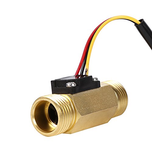 Fdit Wasserdurchfluss-Hall-Sensor, DC4.5-18V Wasserdurchflussschalter, für Wasserspender Warmwasserbereiter Wasserreiniger Kaffeemaschine von Fdit