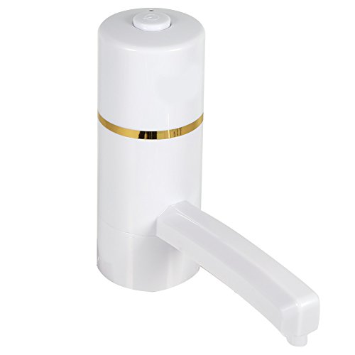 Wasserspender Wireless Elektrische Drahtlose Automatische Wasserflasche Flasche Trinkwasserpumpe Dispenser Trinkspender wiederaufladbar Flasche Trinkwasser Elektrische Pumpe Dispenser USB(Weiß) von Fdit