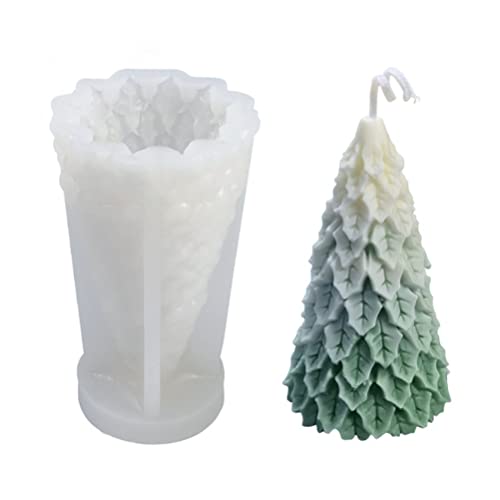 Fdit Weihnachtsbaum-Silikonform für Kerzen, Flexibles Zubehör Zur Kerzenherstellung, Lebensmittelechte DIY-Formen mit Feinen Details, für die Dekoration zu Hause und auf Partys (4#) von Fdit