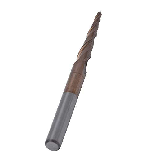 Fdit Woodcrafts Cono Endmühle Stahl Wolframstahl Ausgezeichnete Chips Eliminierungseffekt Hohe Oberfläche Finish (R0.75 * 20.5*D4*50) von Fdit
