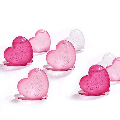 Herzförmige Wiederverwendbare Eiswürfel Love Ice Hockey Kunststoff-Kühltablett Kühlung Love Ice Cubes Haushalts-Eiswürfelform Reines Wasser für Cartoon Gekühlte 15-Pack-Eiszange von Fdit