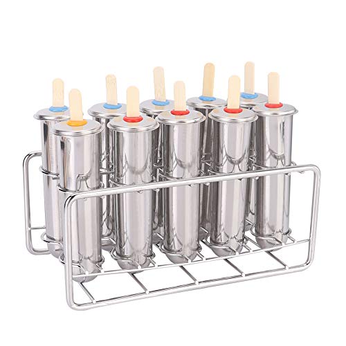 Ice Pop Molds, Haushalt 304 Edelstahl Popsicle Kit Eiscremeform Geeignet für die Eiscremeherstellung von Fdit