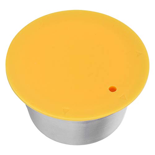 Kaffeekapsel, Kaffeepad aus Edelstahl Wiederverwendbarer Nachfüllbarer Filterbecher für Kaffeemaschine Exquisite(Gelb) von Fdit