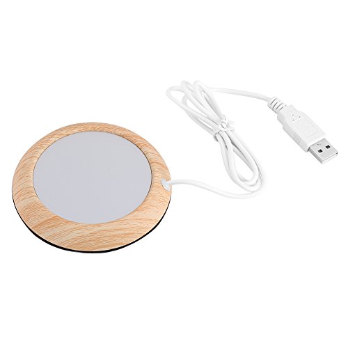 Kreatives USB Holz Isolierungs Korn Schalen Hitze Getränkebecher Matte Wärmer Büro Tee Milch Kaffee Filz Heizungs Pad Küstenmotorschiff(gelb) von Fdit