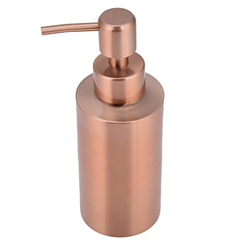 Liineparalle 304 Edelstahl Rose Gold Seifenflasche Seifenspender Pumpe Nachfüllbare flüssige Handseifenspender für Badezimmer(250ml) von Fdit