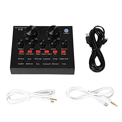 Live Sound Card V8 Multifunktionale Live Sound Card Intelligente Lautstärke Einstellbar Mehrere lustige Soundeffekte von Fdit