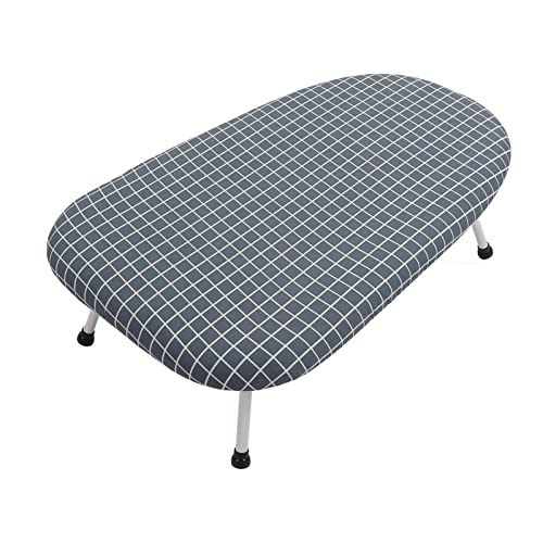 Mini-Bügelbrett, Tisch-Bügelbrett, Tragbares Mini-Bügelbrett, Faltbar, Platzsparend, Leicht zu Bewegen, Tragbares Kleines Tisch-Stoff-Bügelbrett mit Rädern für Zimmer(Klassisches blaues Plaid) von Fdit