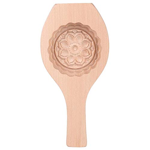 Moon Cake Mould, Blumenmuster Holz Mid Autumn Festival DIY Moon Cake Maker Form Gebäck Backwerkzeug(#06) von Fdit