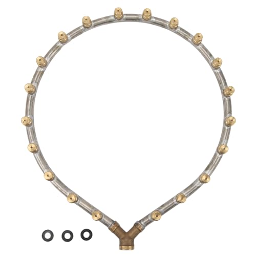 Multifunktionale Ringdüse, Verstellbares Zerstäubungssprühgerät, Garten, Landwirtschaft, Bewässerung, Edelstahl, Kupfer, G3/8 Innengewinde (20 Kopf) von Fdit