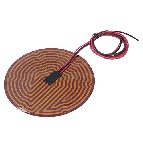 PI Polyimid-Heizfolie, 100K Thermistor PI Polyimid-Folie Heizung Sicher Rund für 3D-Drucker (DC12V 150W) von Fdit