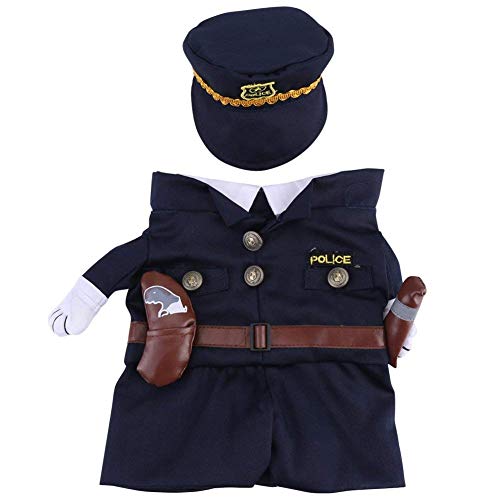 Polizist Kostüm Outfits mit Hut Haustier Hund Katze Halloween Kostüme Die Polizei für Party Weihnachten Special Events Kostüm Uniform mit Hut Funny Pet(S) von Fdit