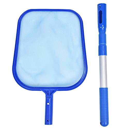 Pool Reiniger, Pool Skimmer Netz Blatt Rechen mit Verstellbarem Teleskop Ischen Aluminium Pole Feines Netz Netz für Schwimmbäder von Fdit