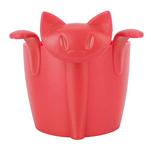 Praktische Nette Katze Form Silikon Tee Ei Gesundes Teesieb Filter Tee-Set Zubehör für Home Office MEHRWEG VERPAKUNG(rot) von Fdit