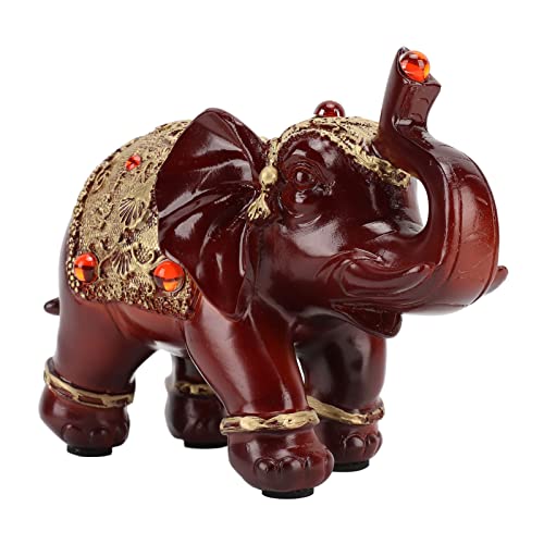 Roter Elefant Statuen Reichtum Feng Shui Elefant Statue Handgeschnitzter Edelstein Glück Elefant Statue Dekoration Wohnkultur für Zuhause Schlafzimmer Büro von Fdit