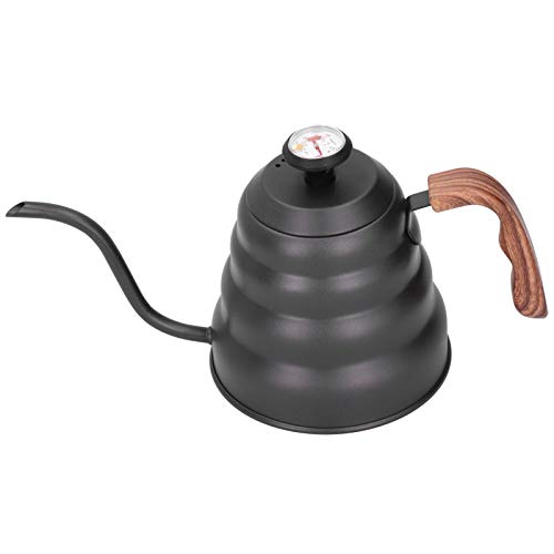 Schwanenhals-Wasserkocher 1,2 L Edelstahl-Tee-Kaffee-Wasserkocher mit Thermometer Schwanenhals-Ausguss Zum Übergießen der Kaffeekanne von Fdit