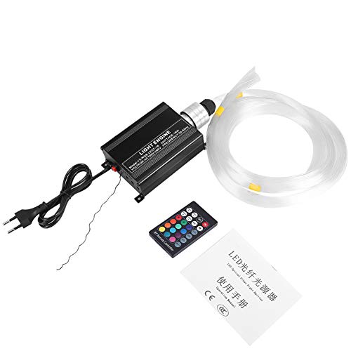 Sternenhimmel Anzug mit Kabel Fernbedienung, 16w RGB Led Kunststoff Fiber Optic Deckendekor Kit Lichtmaschine für Heimtextilien Unterwasserbeleuchtung(European regulations) von Fdit