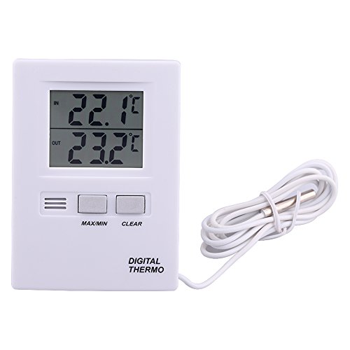 Thermometer Kühlschrank Temperatur Meter Tester Innenraum Außenzimmer LCD Digital Indoor & Outdoor Batteriebetrieben mit Sonde Thermometer Kühlschrank Temperatur Meter Tester Innenraum Außenzimmer LCD Digital Indoor & Outdoor Batteriebetrieben mit Sonde von Fdit