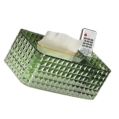 Tissue Box Cover Holder, Rhombus Textur Serviettenbehälter für den Heimgebrauch (Grün) von Fdit