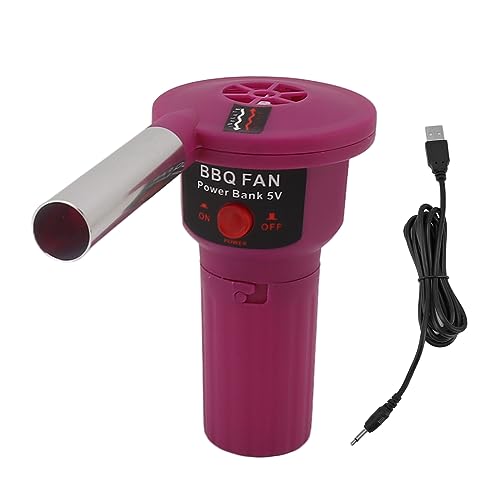 Tragbarer Elektrischer Grillgebläse, Schnell Hitzebeständig, Hochtemperaturbeständig, Kompakter Tragbarer Handventilator mit Aluminiumrohr, Ideal für Camping Im Freien und von Fdit