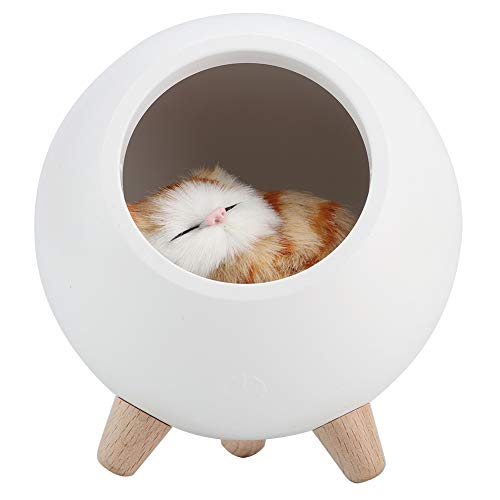 USB Wiederaufladbares Nachtlicht Katze Haus Lampe Süßes Kätzchen Kleines Haustier Haus Atmosphäre Katze Licht Raumdekoration für Frauen Teenager Mädchen(1#) von Fdit